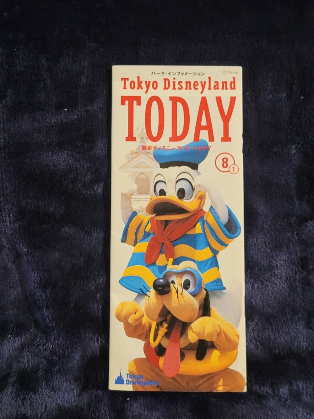 Vintage Tokyo Disneyland TODAY Guide Pamphlet Donald Duck Pluto Park Schedule Ep